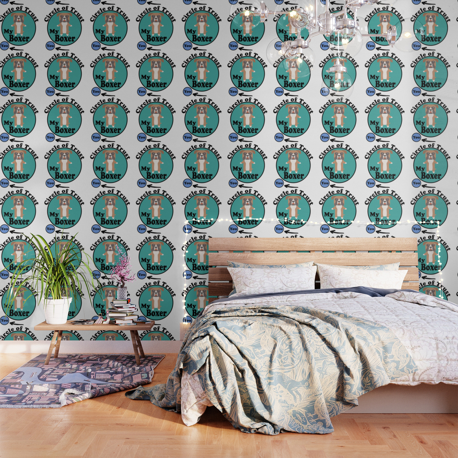 Circle Of Trust Cute Boxer Wallpaper By Dogboo Society6