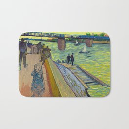 Le Pont de Trinquetaille in Arles, 1888 by Vincent van Gogh Bath Mat
