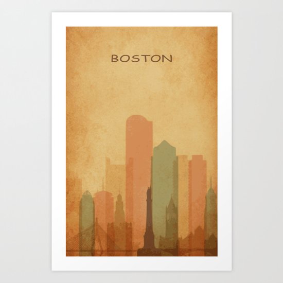 Boston city Art Print