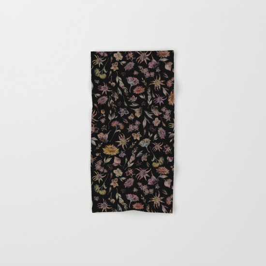 Botanical Study- Dark Colorway Hand & Bath Towel