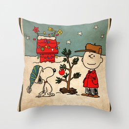 The Peanuts Poster, Snoopy Poster, Charlie Brown Poster, It's Not What's Under Throw Pillow