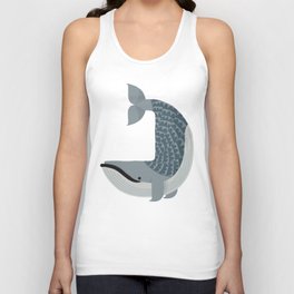 Whimsical Blue Whale Unisex Tank Top