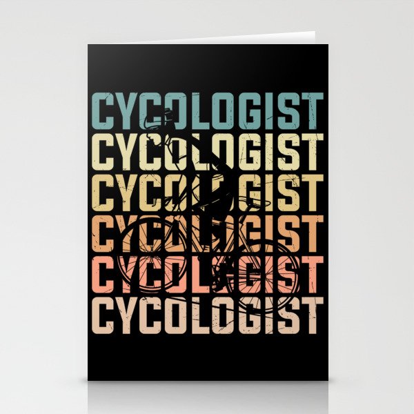 Cycologist definition funny cyclist quote Stationery Cards
