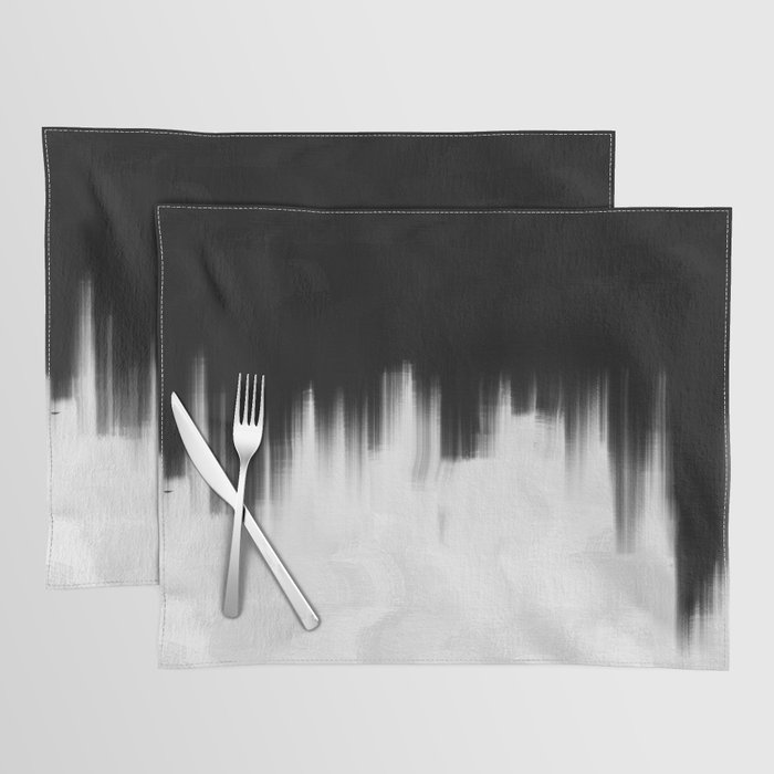 Modern Abstract Black and White No7 Placemat