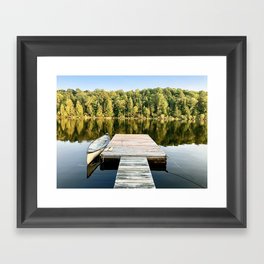 Dock on the Lake Framed Art Print
