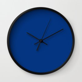 Cobalt Blue Plain Color Wall Wall Clock