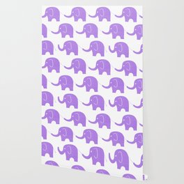 Purple Elephant Parade Wallpaper