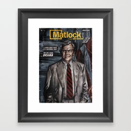 MATLOCK - TV Show Comic Poster Framed Art Print
