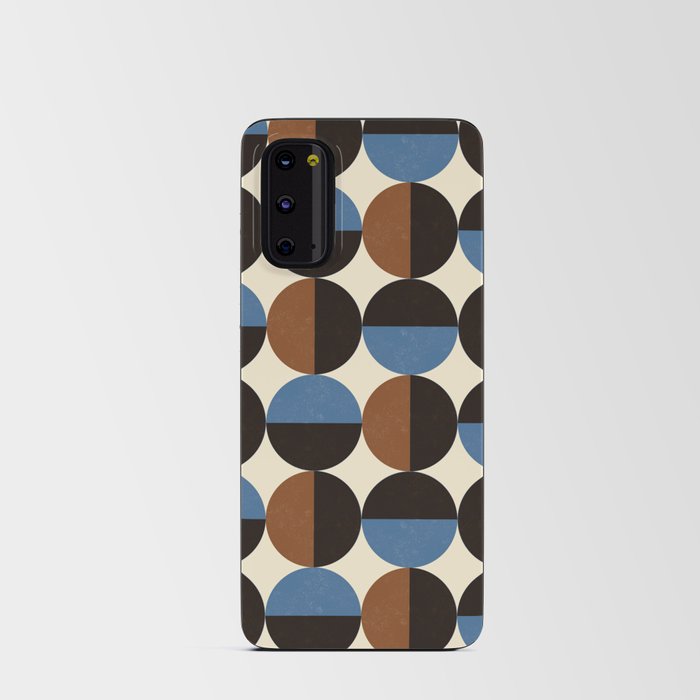 Abstraction_GEOMETRIC_CIRCLE_BLUE_EARTH_PATTERN_POP_ART_0405A Android Card Case