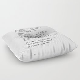 The Guest House by Rumi - Typewriter Print - Literature Floor Pillow