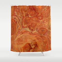 Burnt Orange Fire Lava Flow Shower Curtain