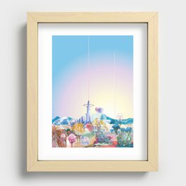 Trippy Wonderland Collage Recessed Framed Print