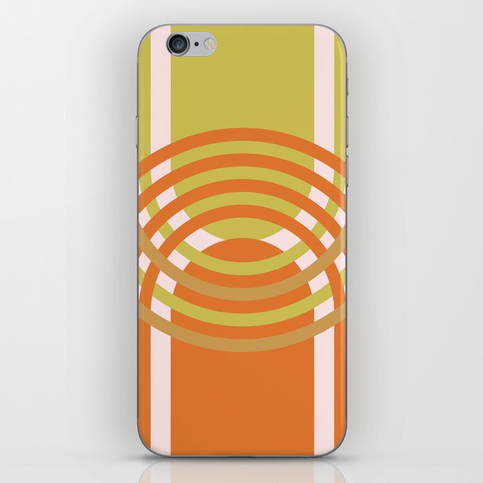 Arches Composition in Russet Orange and Light Olive Green  iPhone Skin