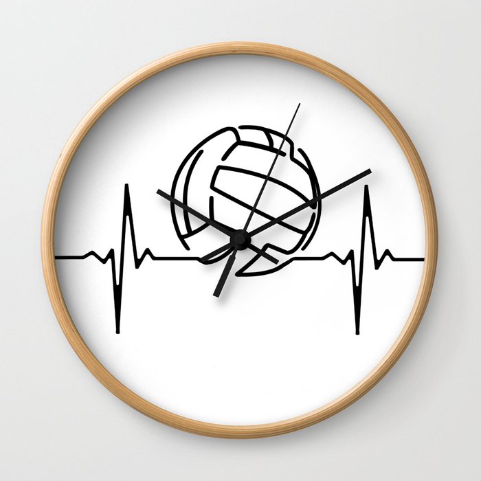 My Heart Beats for Volleyball Wall Clock
