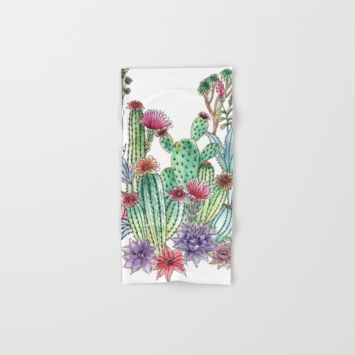 Cactus garden Hand & Bath Towel