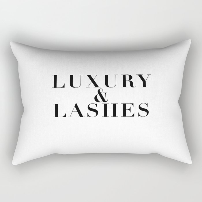 Luxury & Lashes Rectangular Pillow