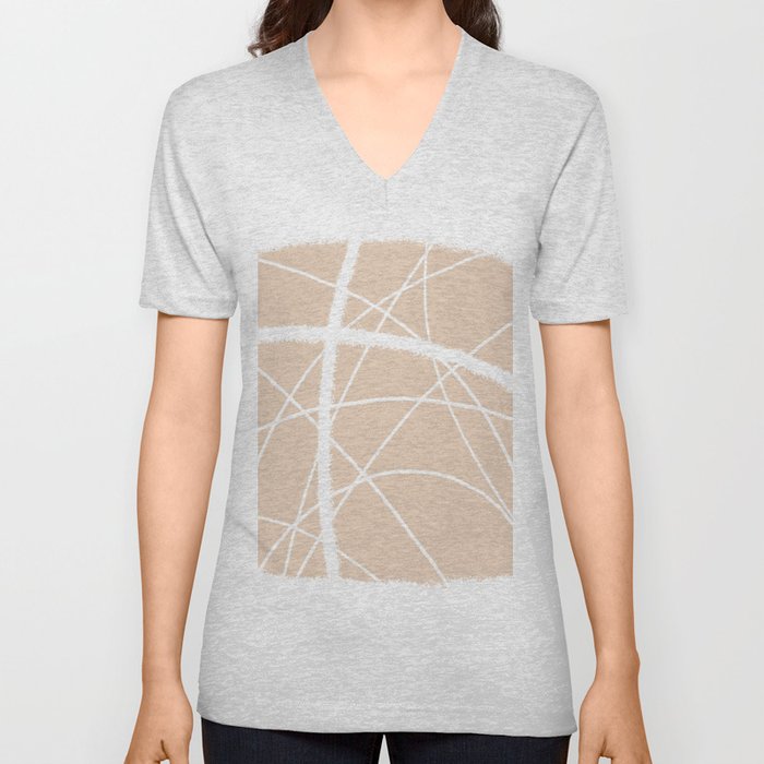 Expressionist Painting. Abstract 34.  V Neck T Shirt
