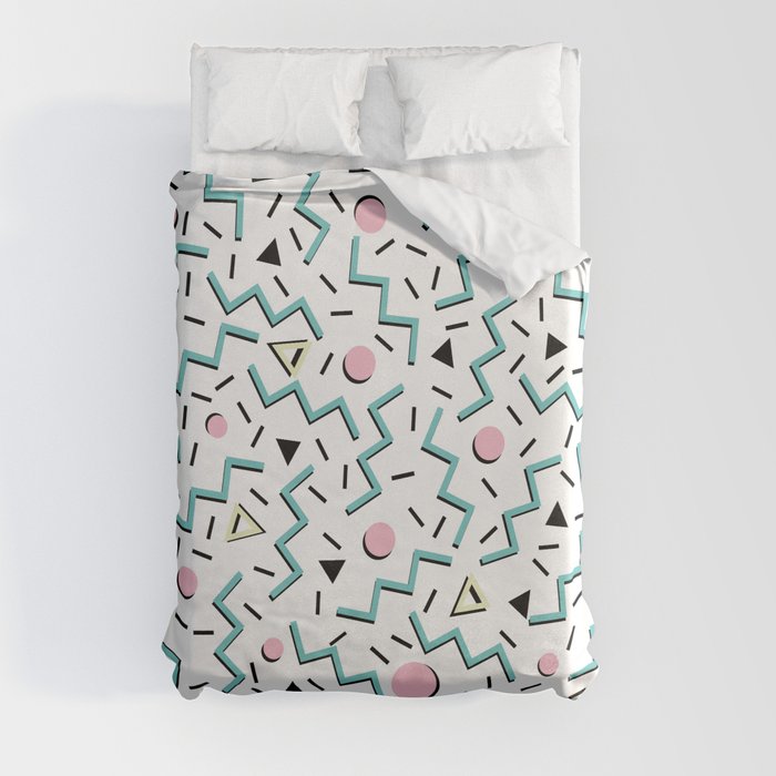 Back to the 80's eighties, funky memphis pattern design