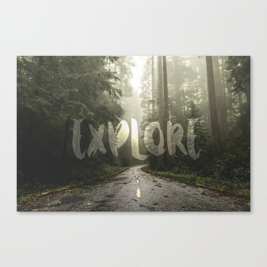 EXPLORE Wanderlust Road Trip Canvas Print