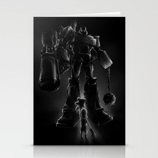 Megatron and Girl Stationery Cards