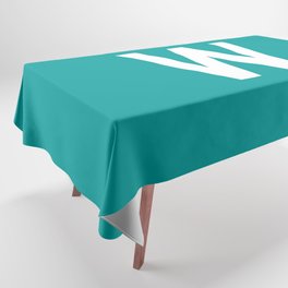 LETTER w (WHITE-TEAL) Tablecloth