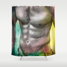 Nude painted shower curtains
