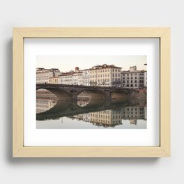 Bridge Reflection on the Arno  |  Travel Photography Recessed Framed Print