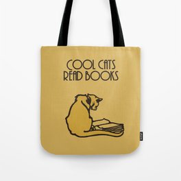 Cool cats read books Tote Bag