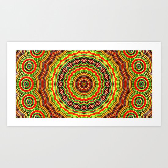 Trippy mandala Art Print