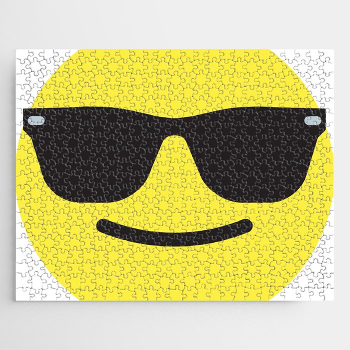 Smiling Sunglasses Face Emoji Jigsaw Puzzle