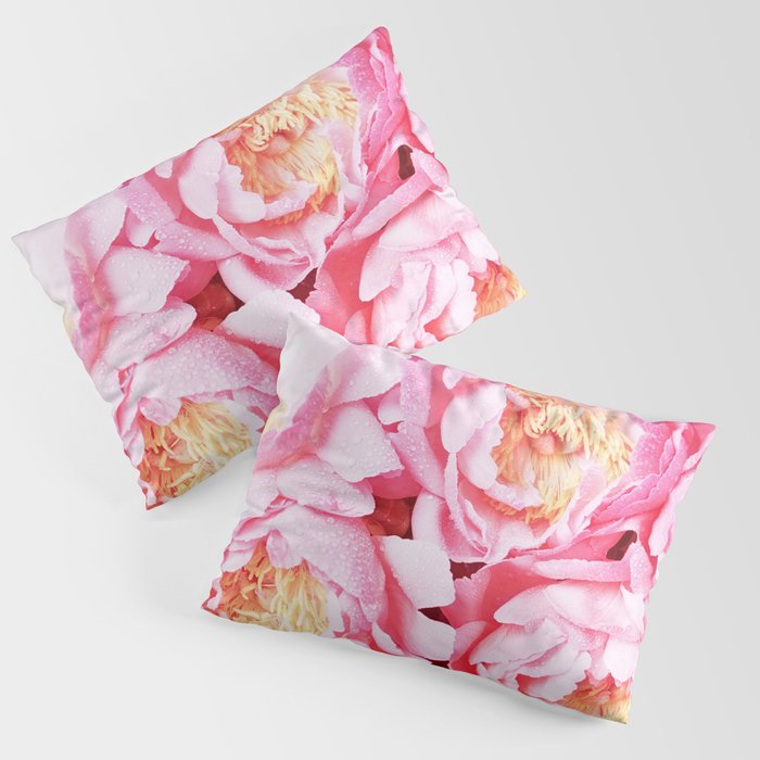 Flowers of pink lilac peonies close-up Pillow Sham