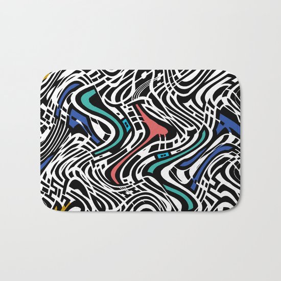 Trippy Urban Center Bath Mat