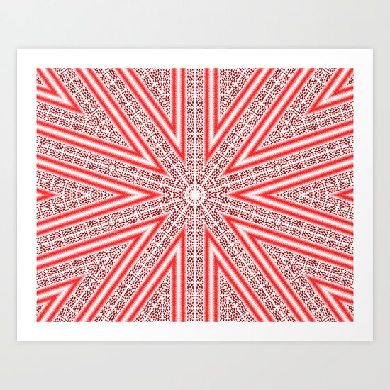 Kaleidoscope Heart Pattern Art Print