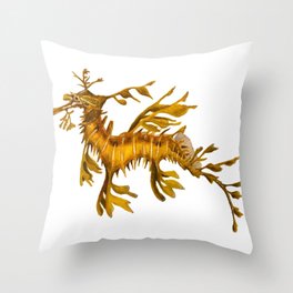 Leafy Sea Dragon Throw Pillow
