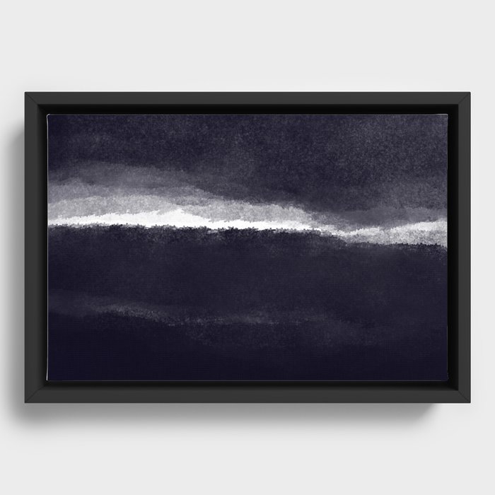 Trace of Landscape 12. Minimal Painting. Framed Canvas