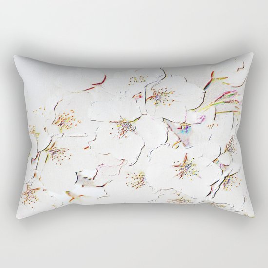 BLOSSOMS IN WHITE Rectangular Pillow