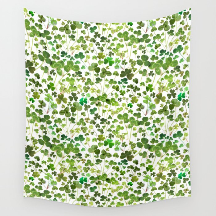 Shamrock and Clover Field Wall Tapestry