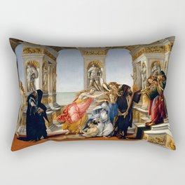 Sandro Botticelli "The Calumny of Apelles" Rectangular Pillow