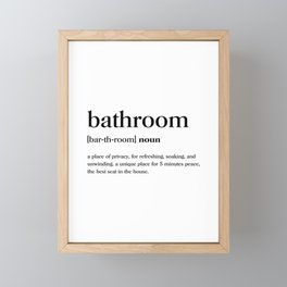 Bathroom Definition Framed Mini Art Print