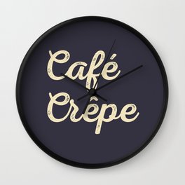 Café Crêpe / Coffee Crepe Wall Clock