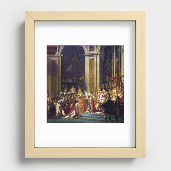 David, the coronation of Napoleon Recessed Framed Print