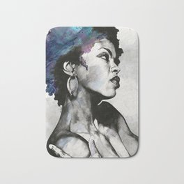 Miseducation: Lauryn Hill tribute portrait Bath Mat | Celebrities, Rnbmusic, Femaleportrait, Blacklady, Drawing, Sensual, Streetart, Blackwoman, Womandrawing, Ebony 