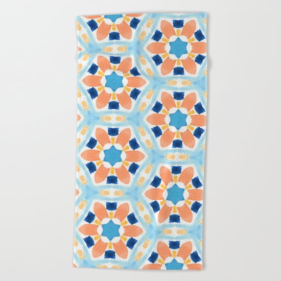 Moroccan Pattern V1 #society6 #decor #buyart Beach Towel