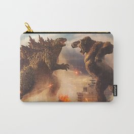 Godzilla vs King Kong Moster Fight Movies Art Print Decor Home Poster Full Size Carry-All Pouch