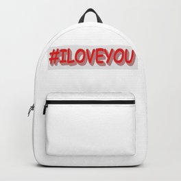 Cute Expression Design "#ILOVEYOU". Buy Now Backpack