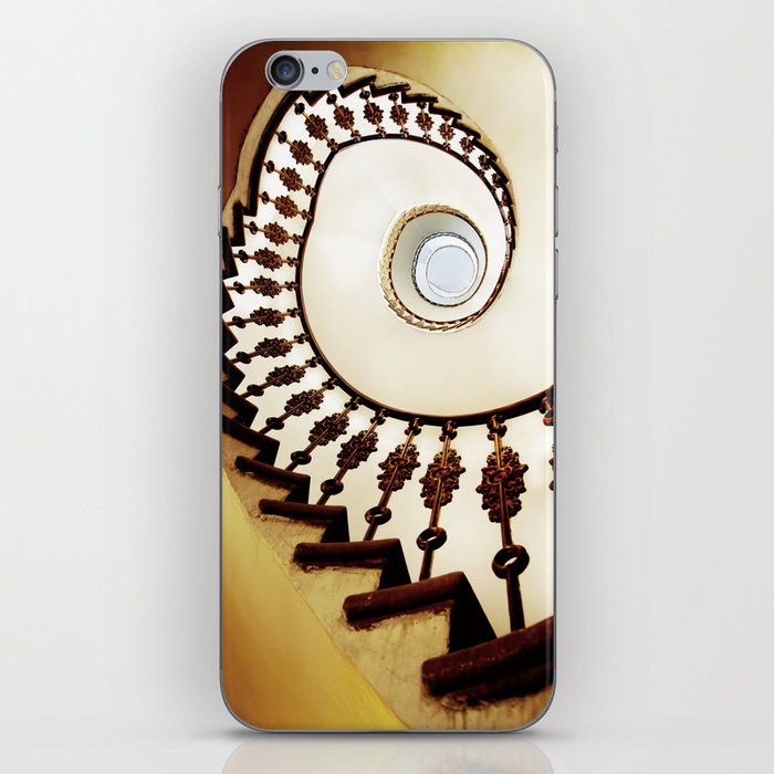 Spiral staircase in warm colours iPhone Skin