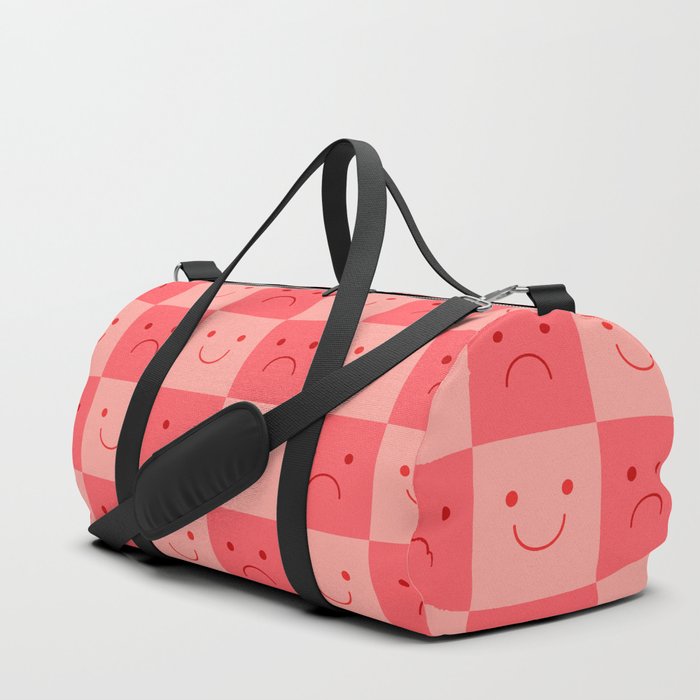 Plaid of Emotions pattern pink Duffle Bag