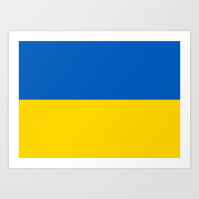 Ukrainian flag of Ukraine Art Print