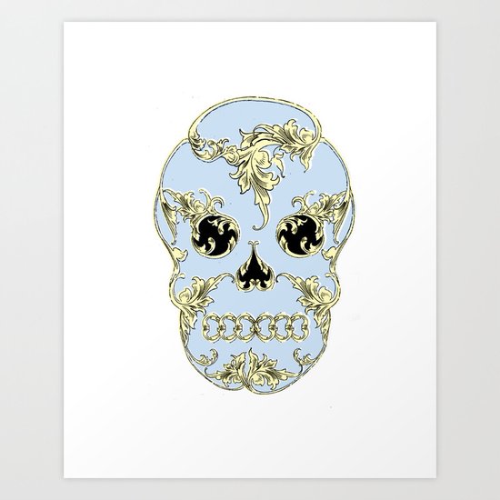 Rococo Skull Art Print