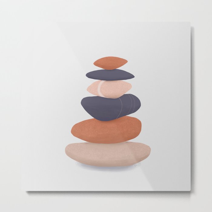 rock pile 2: minimalist balancing stones Metal Print